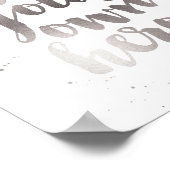 自分のヒーローになる |シルバーフェイクフォイルプリント ポスター (角)