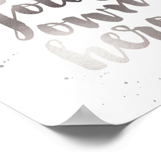 自分のヒーローになる |シルバーフェイクフォイルプリント ポスター (角)