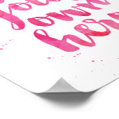 自分のヒーローになる |ピンクウォーターカラーアートプリント ポスター (角)