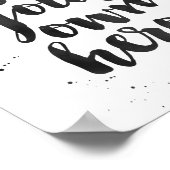 自分のヒーローになる |ブラックウォーターカラーアートプリント ポスター (角)