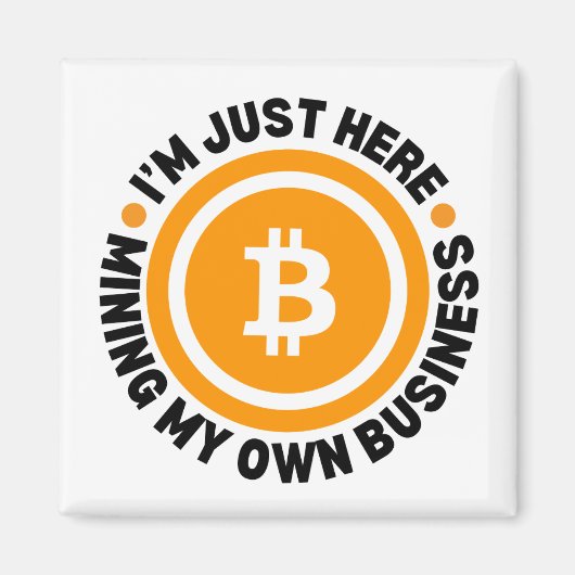 自分のビジネスおもしろいBITCOINのマイニング マグネット (正面)