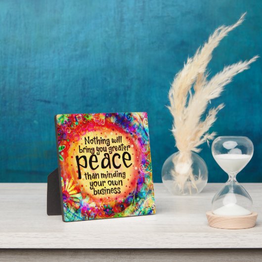 自分のビジネスの平和を心に留める フォトプラーク (インサイチュ)
