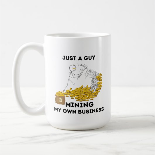自分のビジネスを掘り下げる男だけだ コーヒーマグカップ (左)
