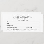 自分のビジネス用のギフト券 (正面/裏面)