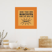 自分のビスケットおもしろいレトロポスター ポスター (キッチン)