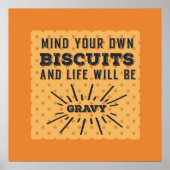 自分のビスケットおもしろいレトロポスター ポスター (正面)