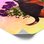 自分のビーグルの子蝶の花を作成する ポスター (角)