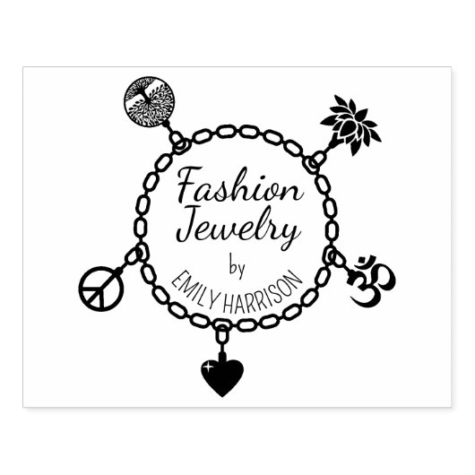 自分のファッションジュエリーを大きくする ラバースタンプ (インプリント)