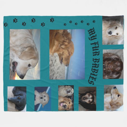 自分のファーのベビー フリースブランケット (正面(横))