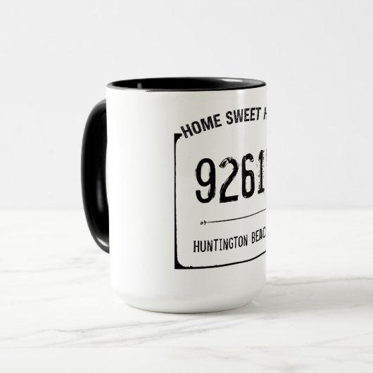 自分のファームハウスホームスウィートジップコードマグ マグカップ (正面左)