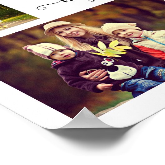 自分のフォトコラージュの母の最高の母の引用文を追加 ポスター (角)