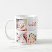 自分のフォトコラージュを作成する最初の母の日 コーヒーマグカップ (左)