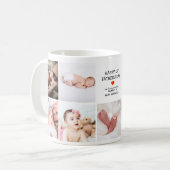 自分のフォトコラージュを作成する最初の父の日 コーヒーマグカップ (正面左)