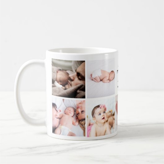 自分のフォトコラージュを作成する最初の父の日 コーヒーマグカップ (左)