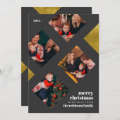 自分のフォトコラージュを作成 |クリスマスホリデー シーズンカード (正面/裏面)