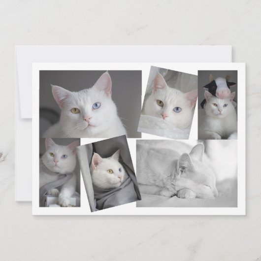 自分のフォトコラージュカードを作成パーソナライズされたする 招待状 (正面)