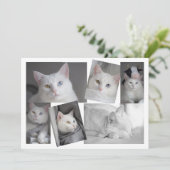 自分のフォトコラージュカードを作成パーソナライズされたする 招待状 (スタンド正面)