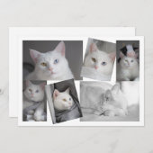 自分のフォトコラージュカードを作成パーソナライズされたする 招待状 (正面/裏面)