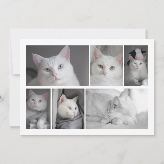 自分のフォトコラージュカードを作成パーソナライズされたする 招待状 (正面)