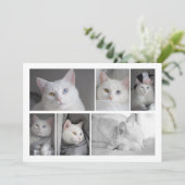 自分のフォトコラージュカードを作成パーソナライズされたする 招待状 (スタンド正面)