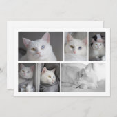 自分のフォトコラージュカードを作成パーソナライズされたする 招待状 (正面/裏面)