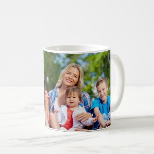 自分のフォトコーヒーマグパーソナライズされたを追加 コーヒーマグカップ (正面右)