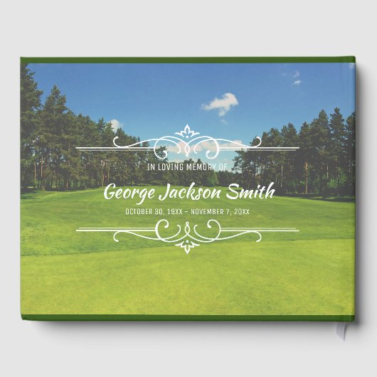 自分のフォトゴルフメモリアルサービスゴルファーを追加 ゲストブック (裏面)