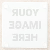 自分のフォトデザインを追加カスタムする ガラスコースター (裏面)