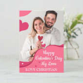 自分のフォトフカスタムォーターバレンタインデーの作成 シーズンカード (スタンド正面)