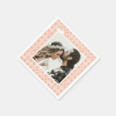 自分のフォトラカスタムブハートをバラ金ゴールドに追加 スタンダードカクテルナプキン (角)