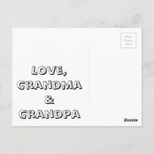 自分のフクロウのDIYギフトに色を付ける ポストカード (裏面)