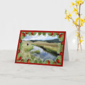 自分のフライ釣りを「フィッシュマス」にカスタマイズ カード (黄色い花)