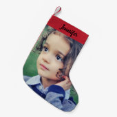 自分のフルフォトクリスマスを作成する スモールクリスマスストッキング (正面 (吊り時))