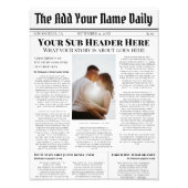 自分のフロントページニュース記事の写真パーソナライズされた フォトプリント            (正面)