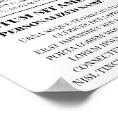 自分のフロントページニュース記事の写真パーソナライズされた ポスター (角)