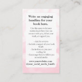 自分のブックカバーの追加プロモーションピンク作家 名刺 (裏面)