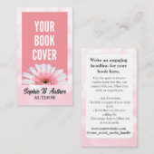 自分のブックカバーの追加プロモーションピンク作家 名刺 (正面/裏面)