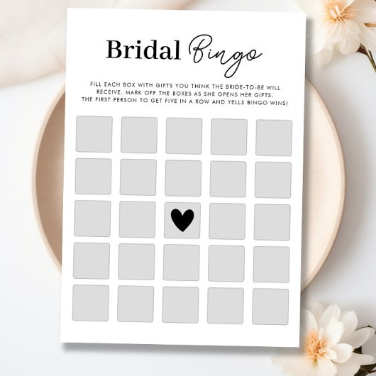 自分のブライダルシャワービンゴゲームカードを作成 招待状