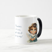 自分のブルネットブルーエンジェルクリスマスを作成 モーフィングマグカップ (正面右)