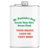 自分のブーズフラッパーソナライズされたクを作成する フラスク (正面)