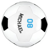 自分のプレイヤー名を作成するジャージー番号のカスタム サッカーボール (回転)