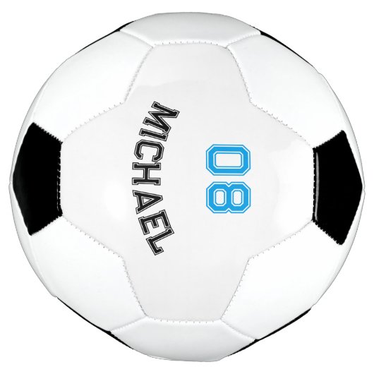 自分のプレイヤー名を作成するジャージー番号のカスタム サッカーボール (回転)