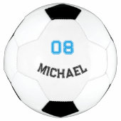 自分のプレイヤー名を作成するジャージー番号のカスタム サッカーボール (正面)