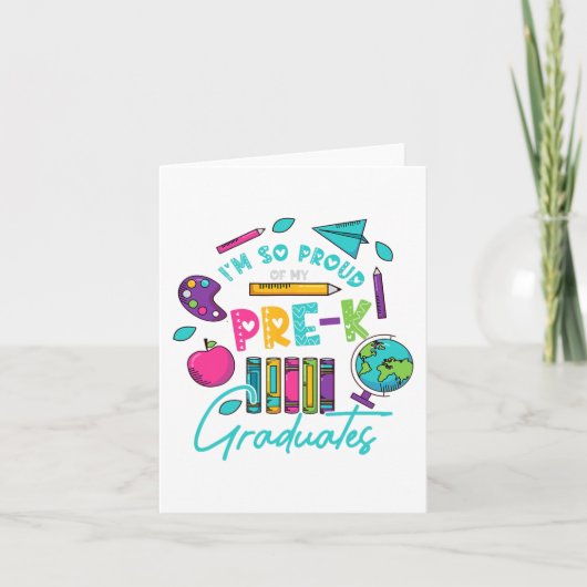 自分のプレーキッズ卒園児にとても誇りを持っています　学校生活最後の日 カード (正面)