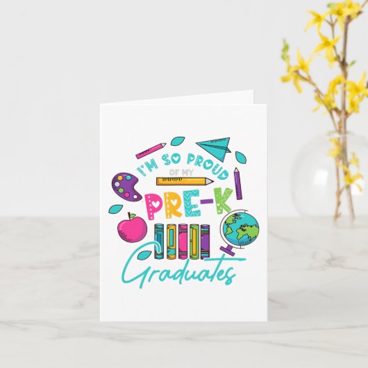 自分のプレーキッズ卒園児にとても誇りを持っています　学校生活最後の日 カード (黄色い花)