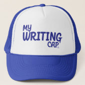 自分のプロセ書スおもしろい作家ロゴデザイン キャップ (正面)