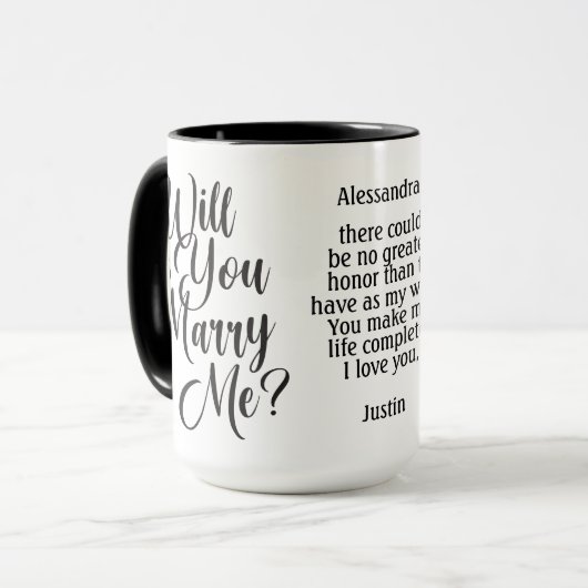 自分のプロポーズ結婚を作成する マグカップ (正面左)