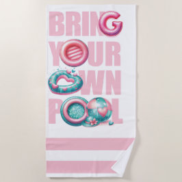 自分のプールパーティー ビーチタオル