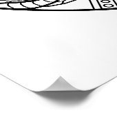 自分のヘビの色を塗るマンダラカラーリングポスター ポスター (角)