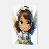 自分のベビーの第1回Christmas Bright Angelを作成 メタルオーナメント (正面左)